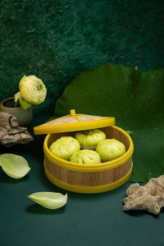 Bánh bao cốm xào dừa