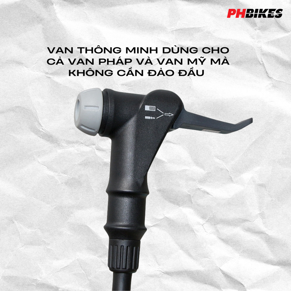 Bơm Sàn Thân Thép Giyo GF-55B Áp Suất 160PIS, Van Thông Minh