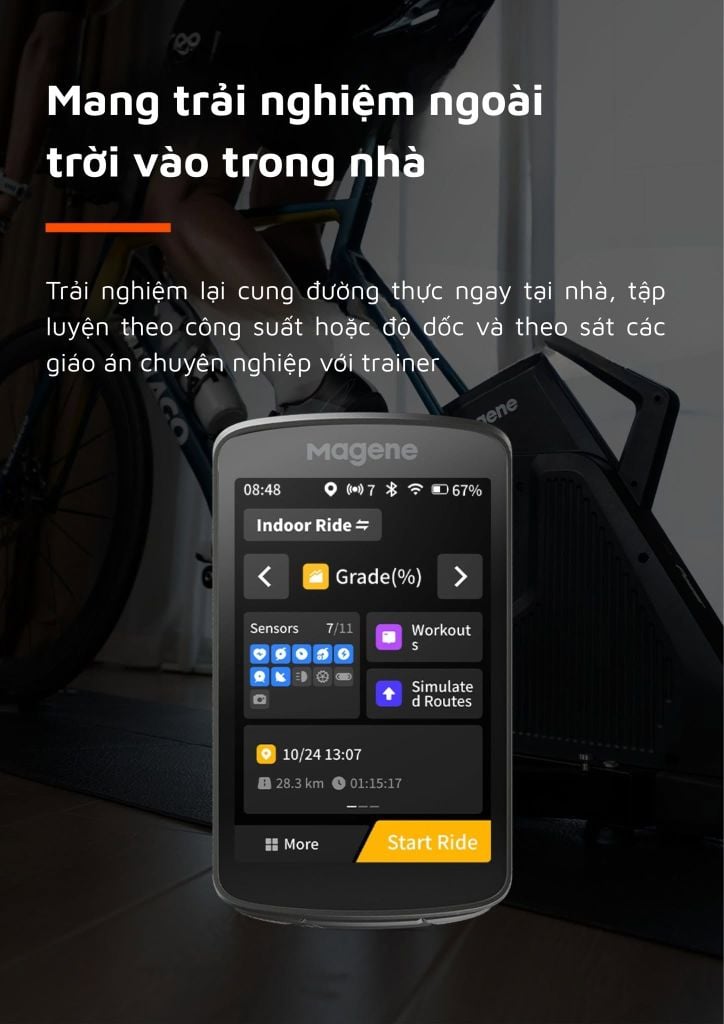 Đồng Hồ GPS Xe Đạp Magene C706