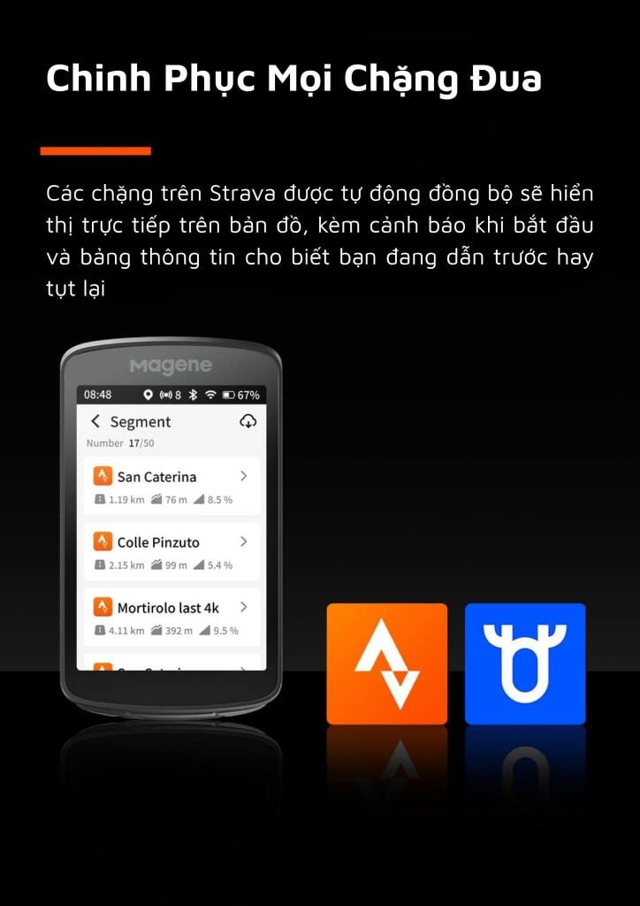 Đồng Hồ GPS Xe Đạp Magene C706