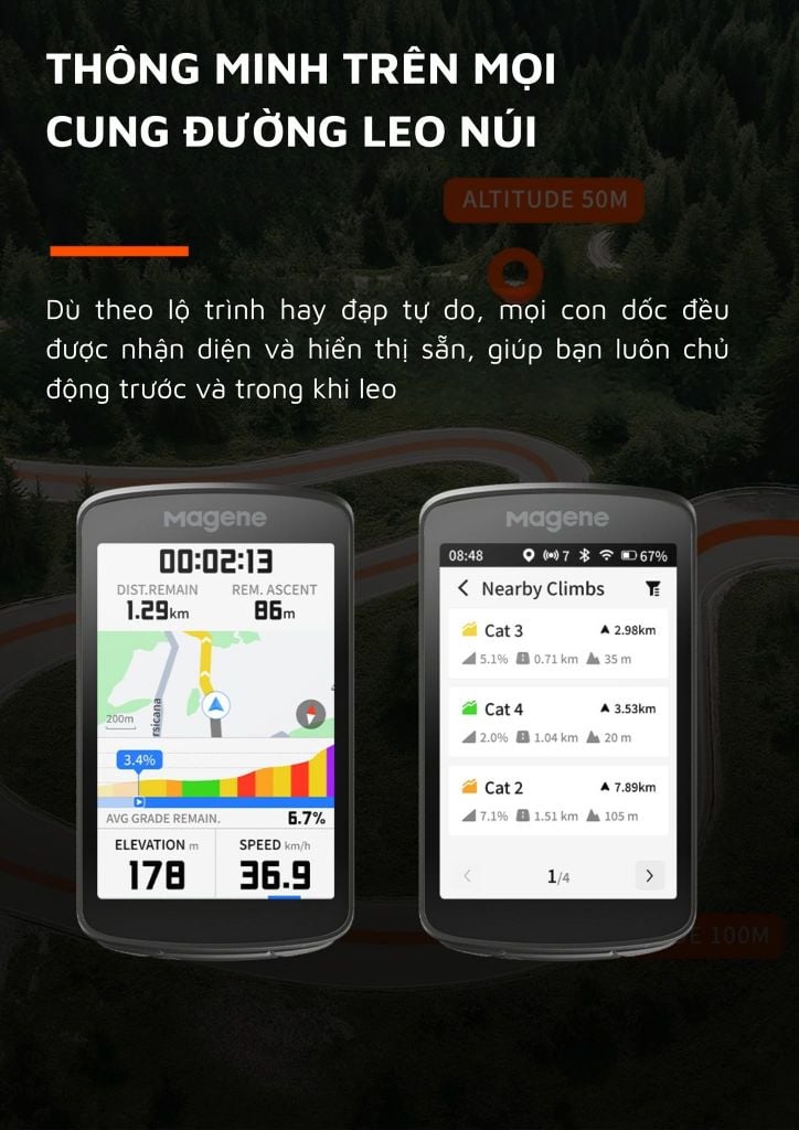 Đồng Hồ GPS Xe Đạp Magene C706