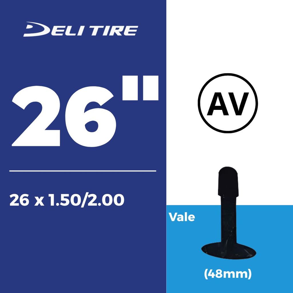 Ruột Deli Tire 26 x 1.50/2.00 AV48mm