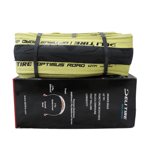 Vỏ xếp Deli Tire 700x28c S-301 Optimus Road Black/Cream professional