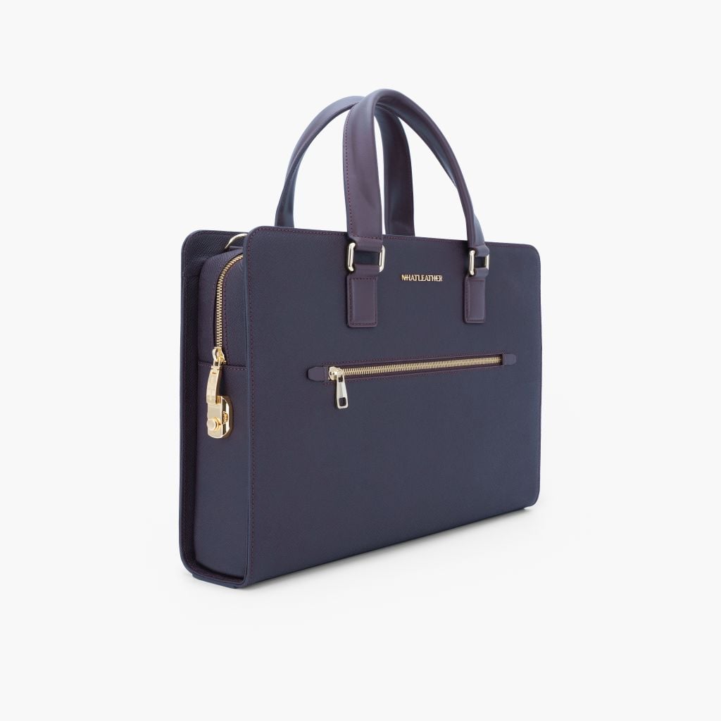 Cặp da tài liệu doanh nhân - Cặp da công sở NHATLEATHER - Cặp khoá số bảo mật form cứng - NCC-025
