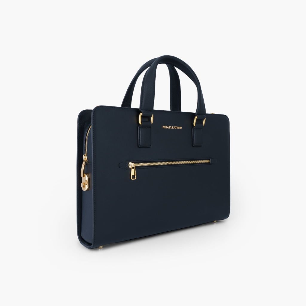 Cặp da tài liệu doanh nhân  NHATLEATHER - Cặp da công sở - Cặp khoá số bảo mật form cứng - NCC-026
