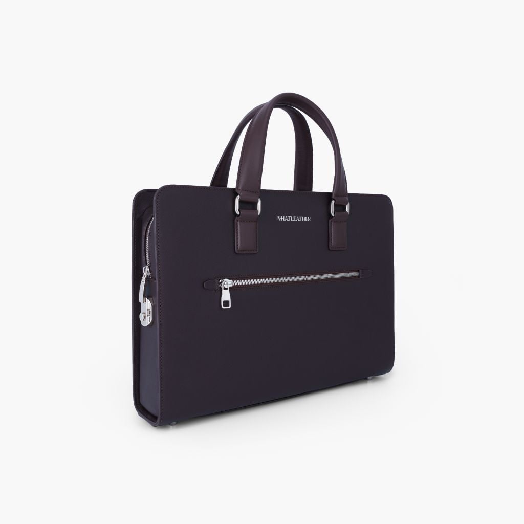 Cặp da tài liệu doanh nhân  NHATLEATHER - Cặp da công sở - Cặp khoá số bảo mật form cứng - NCC-026