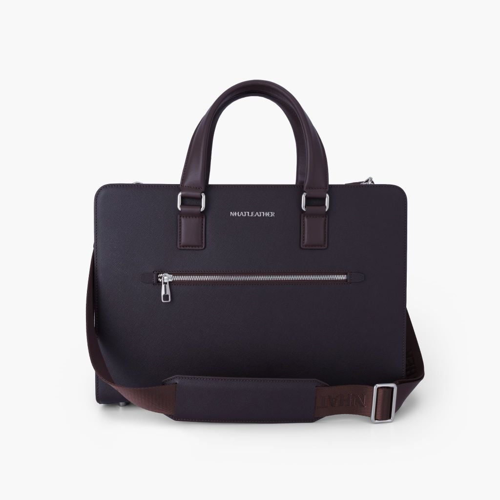 Cặp da tài liệu doanh nhân  NHATLEATHER - Cặp da công sở - Cặp khoá số bảo mật form cứng - NCC-026