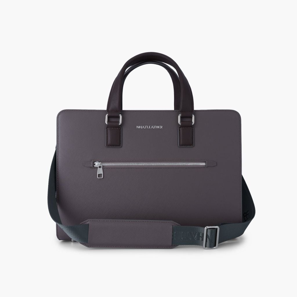 Cặp da tài liệu doanh nhân  NHATLEATHER - Cặp da công sở - Cặp khoá số bảo mật form cứng - NCC-026
