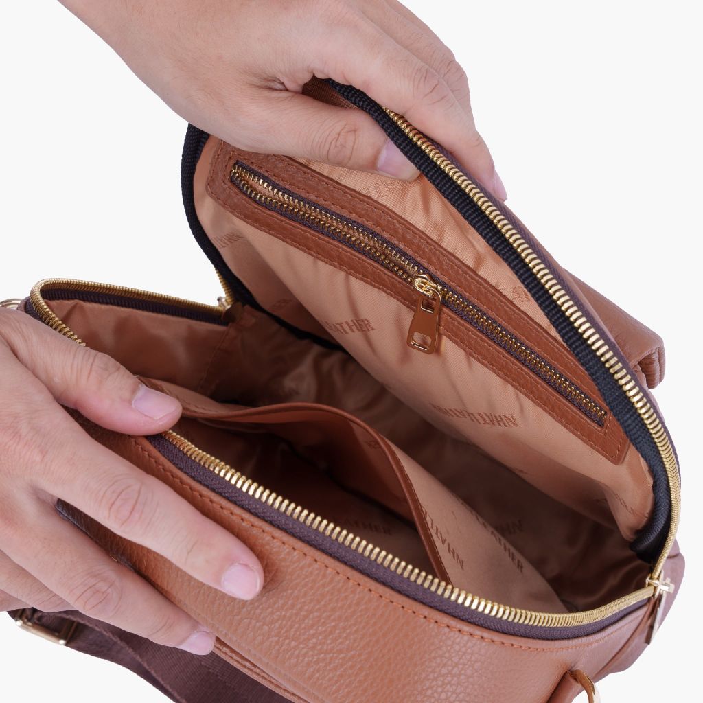 Túi đeo chéo da bò NHATLEATHER - Túi chéo form mềm đựng iPad - NCX-063