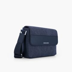 TÚI ĐEO CHÉO VẢI CANVAS PHỐI DA PHONG CÁCH HIỆN ĐẠI NCX-069