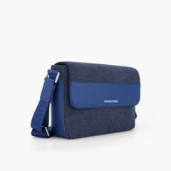 TÚI ĐEO CHÉO VẢI CANVAS PHỐI DA PHONG CÁCH HIỆN ĐẠI NCX-069