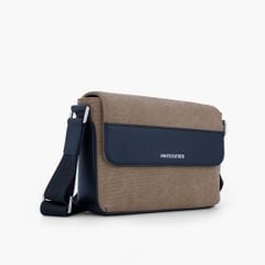 TÚI ĐEO CHÉO VẢI CANVAS PHỐI DA PHONG CÁCH HIỆN ĐẠI NCX-069
