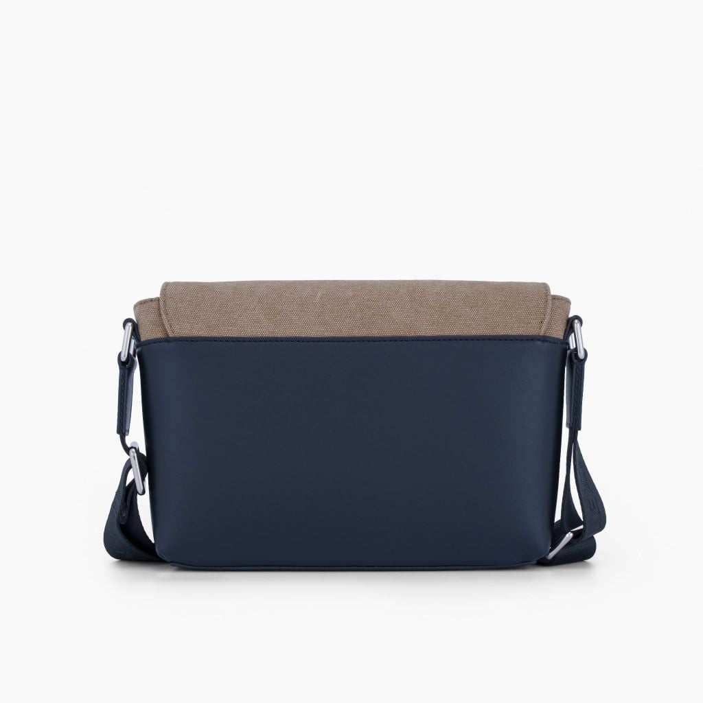 TÚI ĐEO CHÉO VẢI CANVAS PHỐI DA PHONG CÁCH HIỆN ĐẠI NCX-069