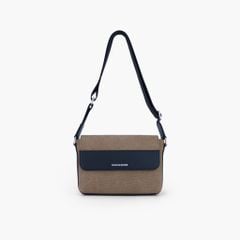 TÚI ĐEO CHÉO VẢI CANVAS PHỐI DA PHONG CÁCH HIỆN ĐẠI NCX-069