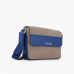 TÚI ĐEO CHÉO VẢI CANVAS PHỐI DA PHONG CÁCH HIỆN ĐẠI NCX-069