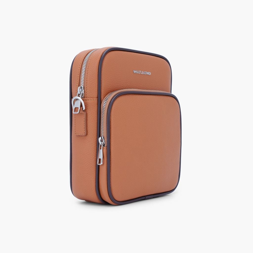 Túi đeo chéo da tiện dụng NHATLEATHER - Túi đeo chéo da bò thật - NCX-075