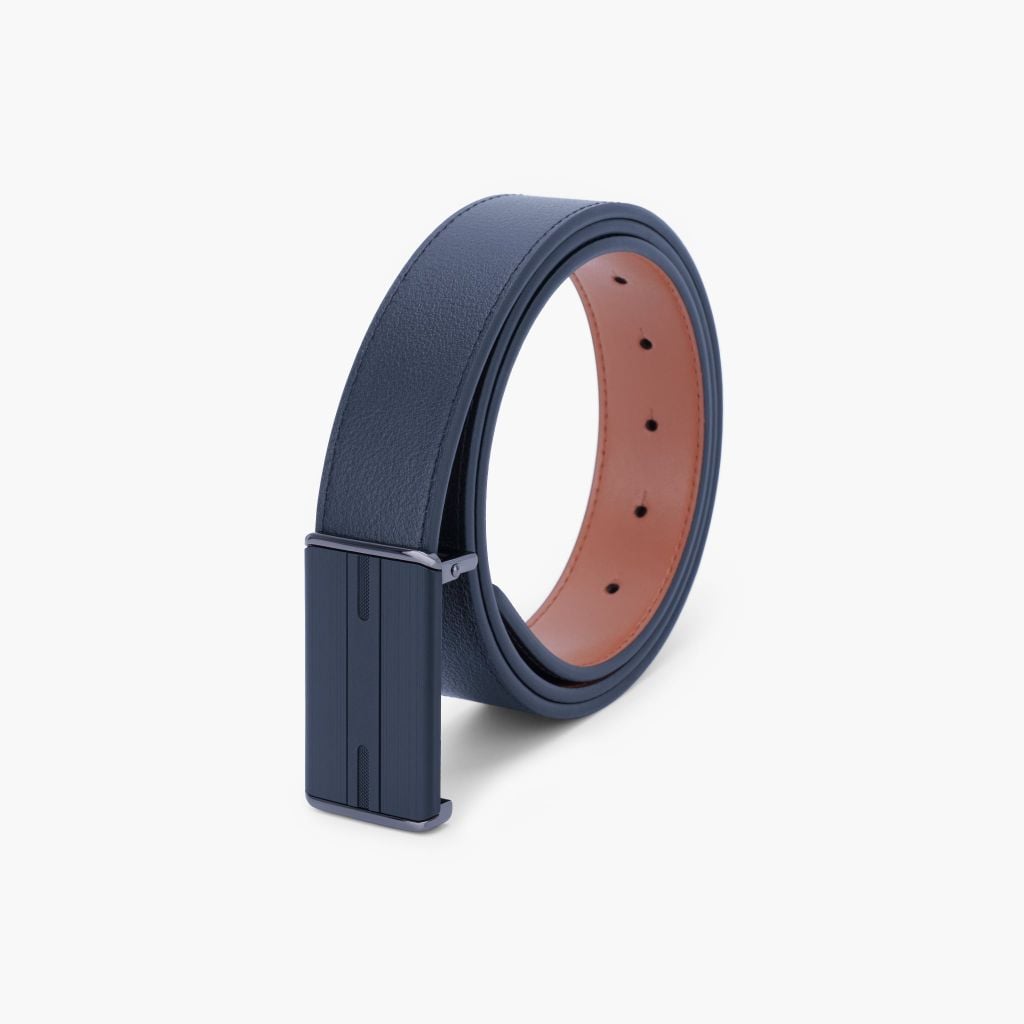 Thắt lưng nam da khoá cài phối sắc gọn gàng bản 33mm, 34mm - NDC-078