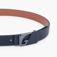 Thắt lưng nam da khoá cài mặt đường nét kiến trúc bản 33mm, 34mm - NDC-079