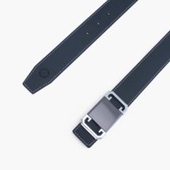 Thắt lưng nam da khoá cài mặt đường nét kiến trúc bản 33mm, 34mm - NDC-079
