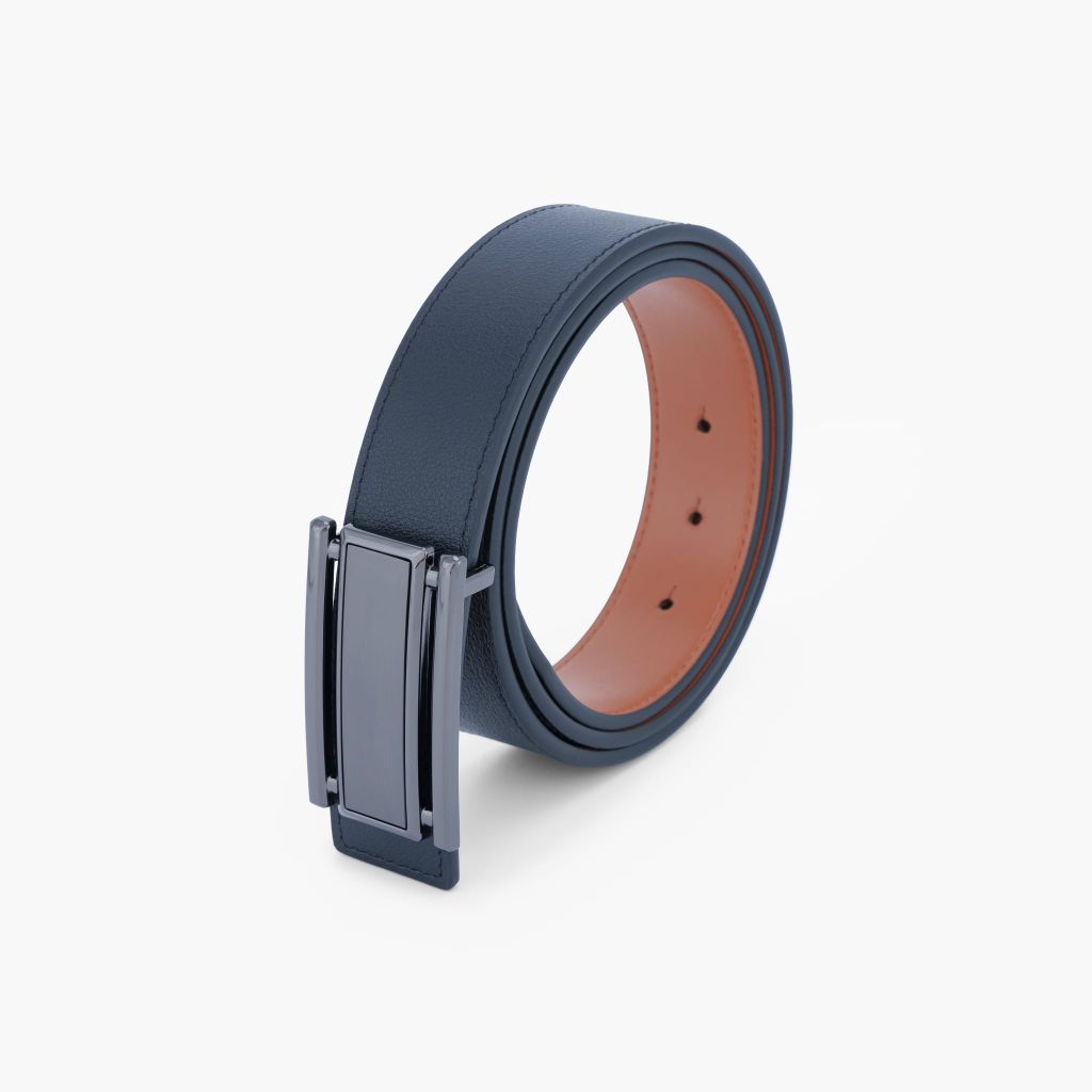 Thắt lưng nam da khoá cài mặt đường nét kiến trúc bản 33mm, 34mm - NDC-079