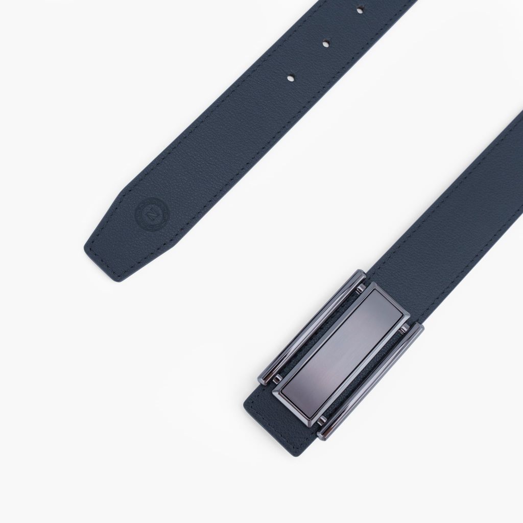 Thắt lưng nam da khoá cài mặt đường nét kiến trúc bản 33mm, 34mm - NDC-079