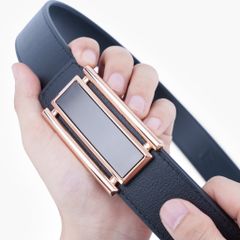 Thắt lưng nam da khoá cài mặt đường nét kiến trúc bản 33mm, 34mm - NDC-079