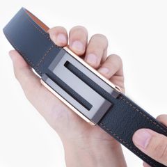 Thắt lưng nam da khoá cài mặt đường nét kiến trúc bản 33mm, 34mm - NDC-079