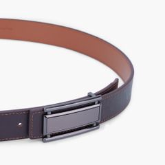 Thắt lưng nam da khoá cài mặt đường nét kiến trúc bản 33mm, 34mm - NDC-079