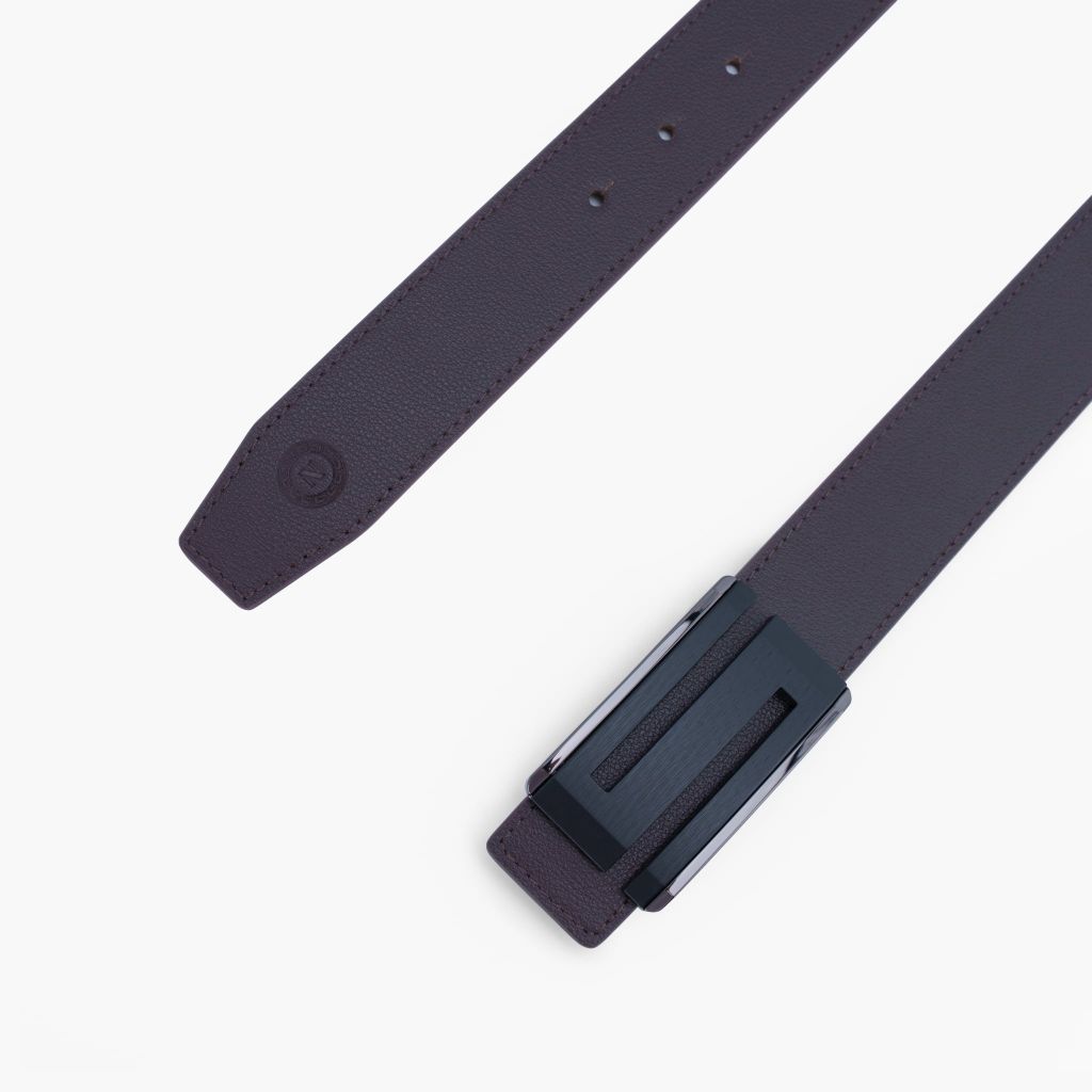 Thắt lưng nam da khoá cài mặt đường nét kiến trúc bản 33mm, 34mm - NDC-079