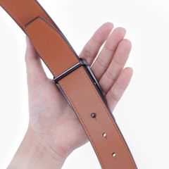 Thắt lưng nam da khoá cài mặt đường nét kiến trúc bản 33mm, 34mm - NDC-079