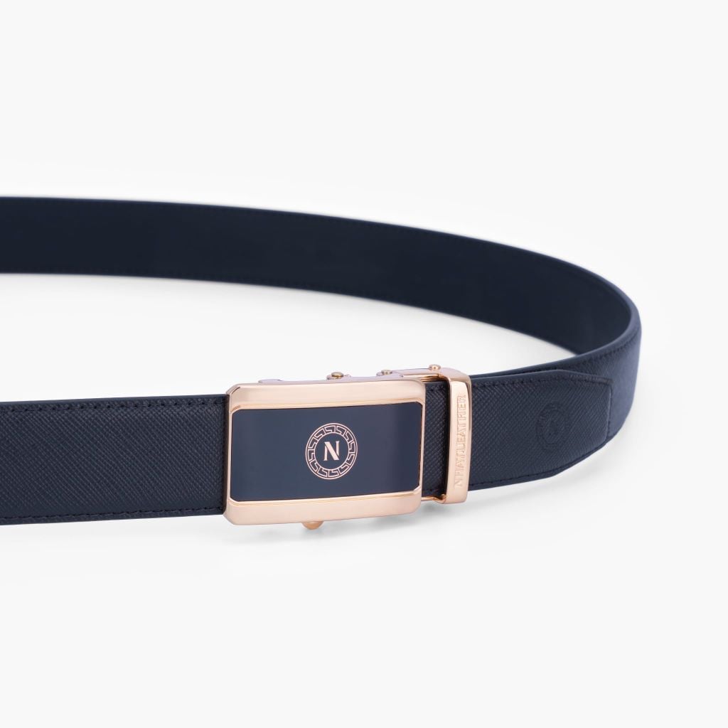Thắt lưng da nam khoá tự NHATLEATHER - Dây lưng mặt trượt cao cấp - NDT-075