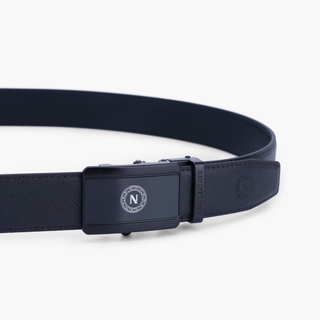 Thắt lưng da nam khoá tự NHATLEATHER - Dây lưng mặt trượt cao cấp - NDT-075