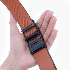Thắt lưng nam da khóa tự động mặt logo chữ N bản 33mm - NDT-075
