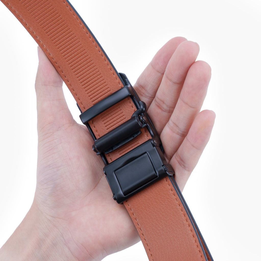 Thắt lưng da nam khoá tự NHATLEATHER - Dây lưng mặt trượt cao cấp - NDT-075