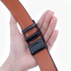 Thắt lưng da nam khoá tự NHATLEATHER - Dây lưng mặt trượt cao cấp - NDT-075