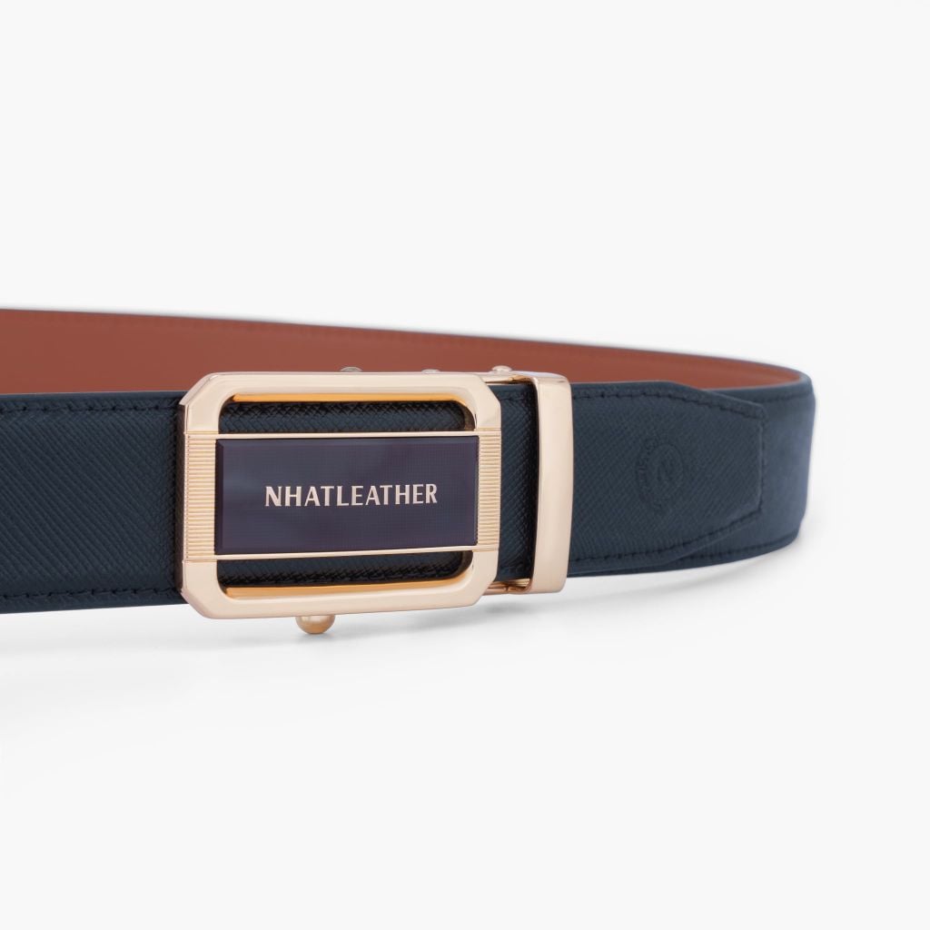Thắt lưng da nam khoá tự NHATLEATHER - Dây lưng mặt trượt cao cấp - NDT-075