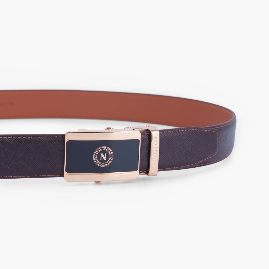 Thắt lưng da nam khoá tự NHATLEATHER - Dây lưng mặt trượt cao cấp - NDT-075