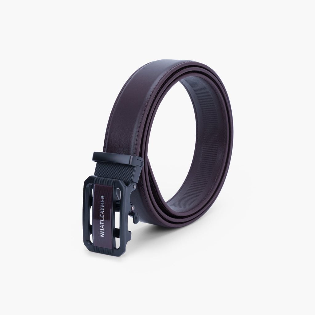 Thắt lưng da nam khoá tự NHATLEATHER - Dây lưng mặt trượt cao cấp - NDT-075