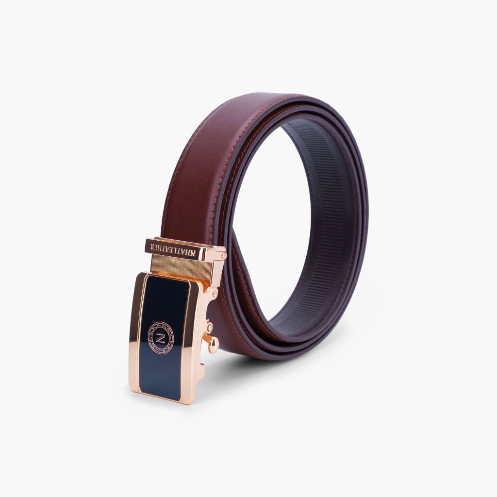 Thắt lưng da nam khoá tự NHATLEATHER - Dây lưng mặt trượt cao cấp - NDT-075