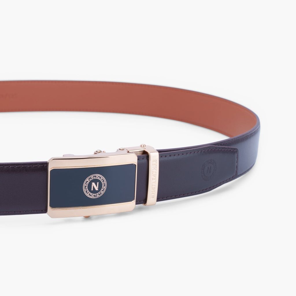 Thắt lưng da nam khoá tự NHATLEATHER - Dây lưng mặt trượt cao cấp - NDT-075
