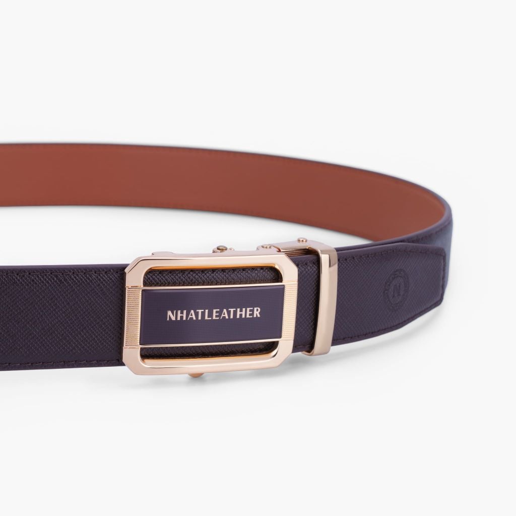 Thắt lưng da nam khoá tự NHATLEATHER - Dây lưng mặt trượt cao cấp - NDT-075