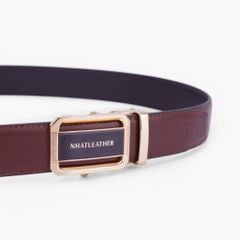 Thắt lưng da nam khoá tự NHATLEATHER - Dây lưng mặt trượt cao cấp - NDT-075