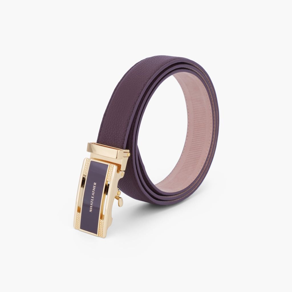 Thắt lưng da nam khoá tự động NHATLEATHER - Dây lưng mặt trượt tự động - NDT-076
