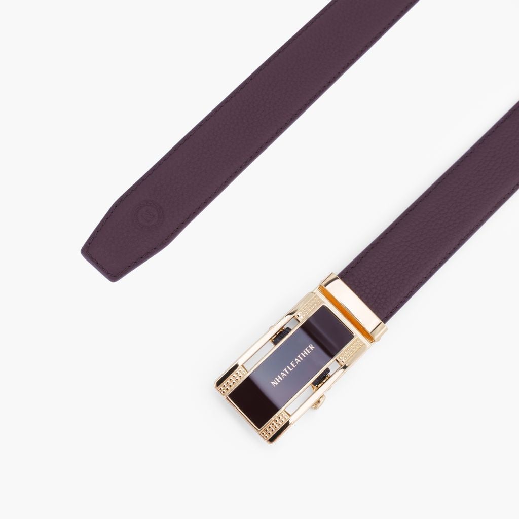 Thắt lưng da nam khoá tự động NHATLEATHER - Dây lưng mặt trượt tự động - NDT-076