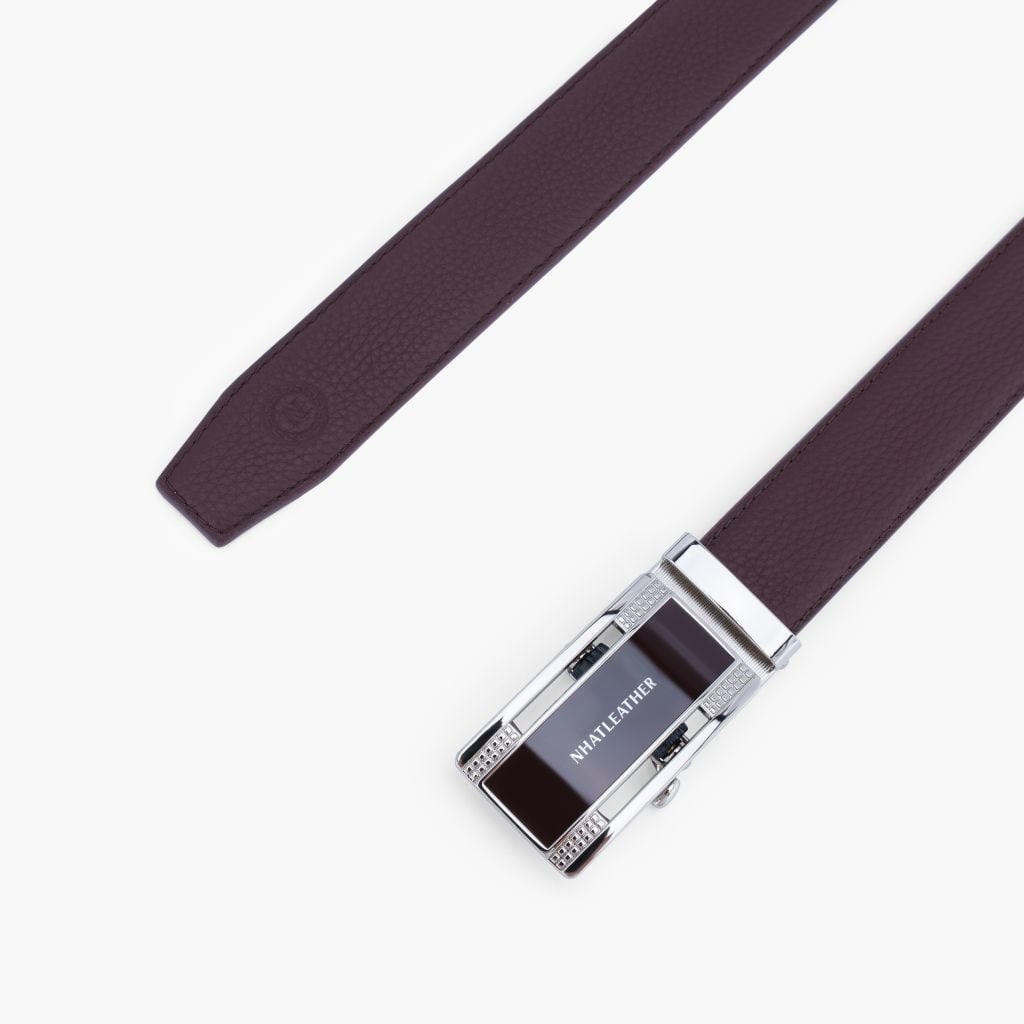 Thắt lưng da nam khoá tự động NHATLEATHER - Dây lưng mặt trượt tự động - NDT-076