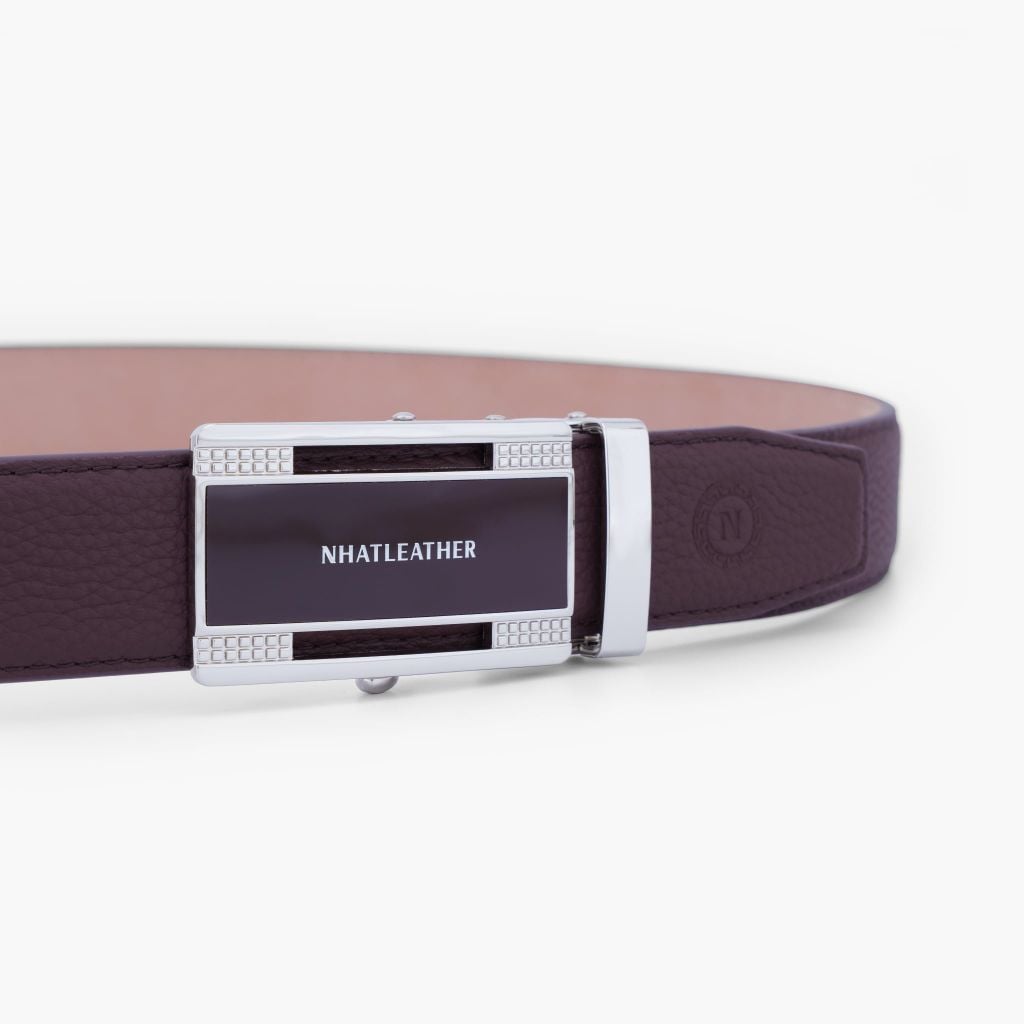 Thắt lưng da nam khoá tự động NHATLEATHER - Dây lưng mặt trượt tự động - NDT-076