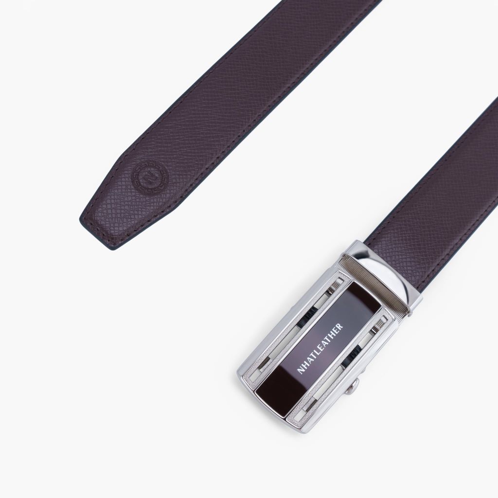 Thắt lưng da khoá tự động mặt trượt mạ chân không IP cao cấp bản 32mm - NDT-080