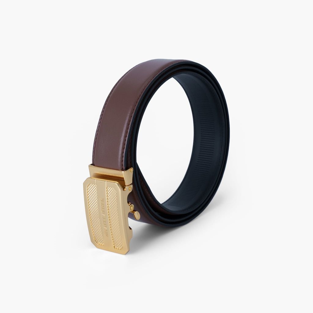 Thắt lưng nam da khóa tự động - Thắt lưng nam mặt trượt bản 32mm - NDT-083