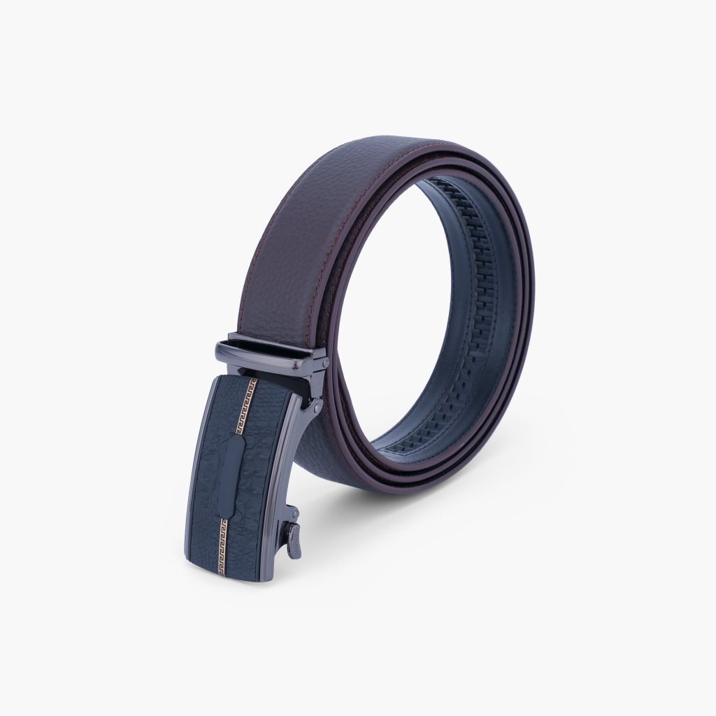 Thắt lưng da khoá tự động NHATLEATHER - Thắt lưng da bò mặt trượt - NDT-085
