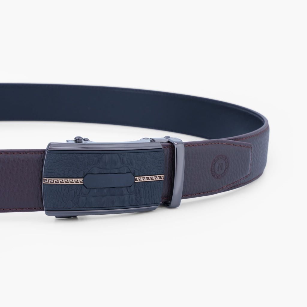 Thắt lưng da khoá tự động NHATLEATHER - Thắt lưng da bò mặt trượt - NDT-085